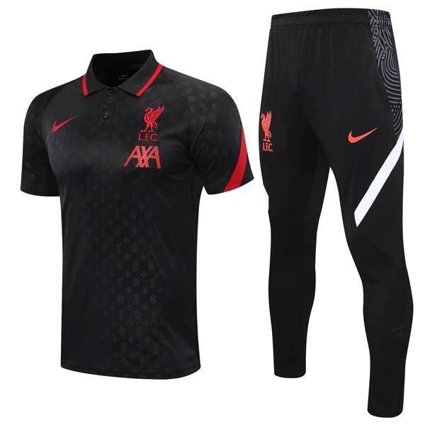 Polo Liverpool Conjunto Completo 2020-2021 Negro